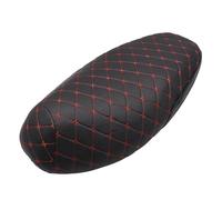 ZHAUPMCB Funda para Asiento Moto Funda de cojín para Asiento de Motocicleta, Accesorios Protectores, protección Antideslizante de Cuero PU para Scooter Transpirable Funda Asiento Moto(Red XL)