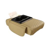 ZHAUPMCB Reposabrazos para Coche con Cojín Elevador Y Portavasos, Bolsillo Lateral De Almacenamiento para El Interior del Coche, Almohadilla De Altura del Brazo(Beige Yellow)