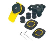 ZHAUPMCB Soporte Móvil Moto Soporte para teléfono de Motocicleta y Bicicleta, Amortiguador de Vibraciones, autobloqueo, para Manillar de Bicicleta de montaña Soportes para Moto(Yellow Set D)