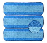 ZHAYAO Almohadillas de limpieza de microfibra para mopa Bona, almohadillas de microfibra reutilizables, paquete de 3 almohadillas lavables, sin residuos, superabsorbentes, almohadillas de fregona de