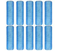 ZHAYAO Paquete de 10 almohadillas de limpieza de microfibra para mopa Bona, almohadillas de microfibra reutilizables para fregona de 18 pulgadas, almohadillas de repuesto para pisos de madera y