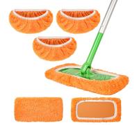 ZHAYAO Paquete de 3 almohadillas reutilizables de microfibra compatibles con mopa Swiffer, cubierta plana húmeda y seca, almohadillas lavables para limpieza de superficies y suelos de madera dura