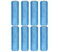 ZHAYAO Paquete de 8 almohadillas de limpieza de microfibra para mopa Bona, almohadillas de microfibra reutilizables para fregona de 18 pulgadas, almohadillas de repuesto para pisos de madera y