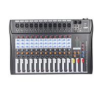 ZHCHAO 12 0s-USB 12 Canales MIC LINE LINE AUDIO MEZCLADOR MEZCLADOR CONSOLA XLR Entrada 3-banda EQ 48V Poder fantasma con adaptador de corriente.