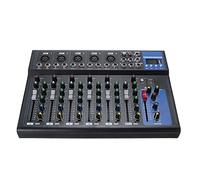 ZHCHAO 7 canales del mezclador de audio portátil de sonido Consola de mezcla De entrada Interfaz del ordenador 48V Phantom Power Monitor de entrada