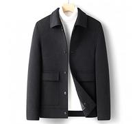 ZHCHAO Abrigo de Tweed de Lana for jóvenes, Chaqueta de Tweed sin Cachemira con Forro de plumón Grueso for otoño e Invierno, Chaqueta de Tweed, Chaqueta NY(3-Pack,XXL)