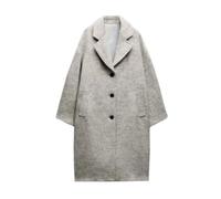 ZHCHAO Abrigo Tipo Jersey De Manga Larga Con Solapa Nueva For Mujer, Ropa De Abrigo Cálida For Otoño E Invierno(170)