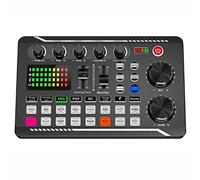 ZHCHAO Amplificador de la consola de mezcla F998 Tarjeta de sonido 3.5mm Micrófono mezclador de sonido tarjeta de sonido for PC del teléfono