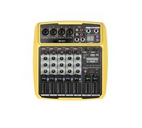ZHCHAO B6-mx MEZCLADOR DE AUDIO DE LA TARJETA DE MEZCLA DE LA TARJETA DE 6 CANALES PORTÁNS DE 6 CANALES EXTRADA DSP 48V Phantom Power admite BT(black-Blue Exorcist1)