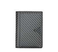 ZHCHAO Bolsa for Tarjetas con patrón de Fibra de Carbono, Funda for Tarjetas multifunción extraíble, Bolsa for Tarjetas de Visita for Hombres