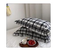 ZHCHAO Caja de Almohada de algodón Lavado Retro de la Almohada de la Almohada de la Almohada de la Almohada de una Sola Almohada de la casa de la casa de la Almohada única(Style A)