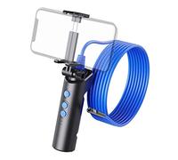 ZHCHAO Cámara de endoscopio 8 mm Lente HD1080P Cable rígido de tubo de serpiente IP68 Impermeable de inspección boroscopio(Color:Blu,Size:10m)