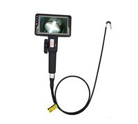 ZHCHAO Cámara de videoscopio de endoscopio de rotación de 2 direcciones Cámara de serpiente de inspección de boroscopio industrial de enfoque automático con pantalla para coche