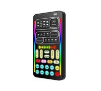 ZHCHAO Cambiador de Voz H i9, Mini Efecto de Audio múltiple, Tarjetas de Sonido en compatibles con, Herramienta de micrófono portátil Ultrafina for Tarjeta de Sonido en