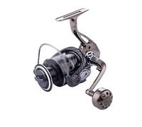 ZHCHAO - Carrete de pesca de doble rodamiento sin holgura, carrete de pesca de cuerpo principal totalmente metálico, carrete de pesca, rueda giratoria