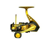 ZHCHAO - Carrete de pesca de metal con rueda giratoria, carrete de pesca de acero inoxidable, rueda de caña de mar, equipo de pesca