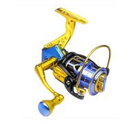 ZHCHAO - Carrete de pesca de metal con rueda giratoria, carrete de pesca largo Luya universal, rueda de caña de mar, equipo de pesca al aire libre