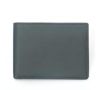 ZHCHAO Cartera con Cremallera y múltiples Ranuras, Capa Superior de Piel de Vaca, Cartera Corta con Clip for Billetes, Tarjetero