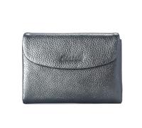 ZHCHAO Cartera Corta de Cuero Genuino, Cartera pequeña Brillante for Mujer, Bolso de Tarjeta Tipo Billetera Cero de Piel de Vaca de Capa Superior for Mujer(Silver)