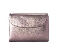 ZHCHAO Cartera Corta de Cuero Genuino, Cartera pequeña Brillante for Mujer, Bolso de Tarjeta Tipo Billetera Cero de Piel de Vaca de Capa Superior for Mujer(Brown)