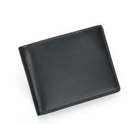 ZHCHAO Cartera Corta for Hombre con Clip for Dinero multifunción de Fibra de Carbono con posición fotográfica(Svart)