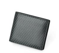 ZHCHAO Cartera Corta for Hombre con Clip for Dinero multifunción de Fibra de Carbono con posición fotográfica(Gray)