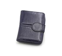 ZHCHAO Cartera Corta for Mujer con diseño de múltiples capacidades, Cartera, Tarjetero, Cremallera Corta(BLU)
