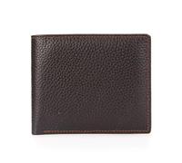 ZHCHAO Cartera de Hombre con Clip, Bolso de Cambio Corto Informal, Cartera de Negocios(Brown)