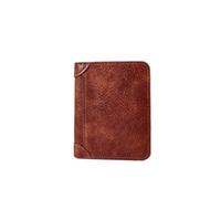 ZHCHAO Cartera de Negocios Vintage for Hombre, Bolso Corto con múltiples Tarjetas, Monedero multifunción, Clip de Billetera(Rosso)