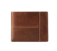 ZHCHAO Cartera for Hombre, Billetera Corta Cruzada de Tres Pliegues, Estilo Europeo y Americano, Retro, Clip for Dinero, Bolso de Piel de Vaca con Capa Principal