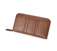 ZHCHAO Cartera for Hombre, Capa con Cabeza de Cepillo, Bolso Largo, Bolsa for Tarjetas con múltiples Ranuras, Bolsa for teléfono móvil, Bolsa de sujeción(Brass)