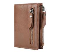 ZHCHAO Cartera for Hombre Cartera con Doble Cremallera Monedero for Hombre Cartera Corta for múltiples Ocasiones