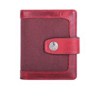 ZHCHAO Cartera for Hombre y Mujer, versión Corta de Empalme for Estudiantes, Monedero multifunción, Licencia de Conducir(Rosso)