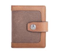 ZHCHAO Cartera for Hombre y Mujer, versión Corta de Empalme for Estudiantes, Monedero multifunción, Licencia de Conducir(Brown)