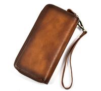 ZHCHAO Cartera Larga for Hombre, Monedero con Cremallera, Monedero Retro Informal, Multiusos