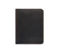 ZHCHAO Cartera Vintage con Doble Pliegue for Hombre, Capa Superior de Piel de Vaca, Corta Horizontal