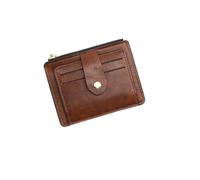 ZHCHAO Clip de dinero corto Baotou para hombre, estilo retro, para licencia de conducir, clip de dinero casual (Rosso)