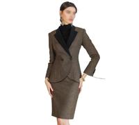 ZHCHAO Conjunto de Traje de Viajero, Falda, Ropa de Trabajo for Mujer, Vestido Profesional, Traje de Temperamento(Medium)