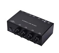 ZHCHAO de líneas estéreo de audio profesional Mini estéreo Cuatro canales Línea mezcladora pasiva MONO MEZCLADOR DE AUDIO