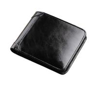 ZHCHAO El Clip Corto for Billetes con múltiples Ranuras Puede acomodar una Billetera de Cambio con Ranura for Tarjetas for Hombres con Cepillo(Svart)