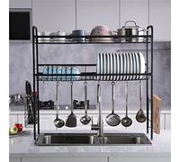 ZHCHAO - Escurridor de platos de una sola capa, 90 cm de longitud interior, organizador de cocina