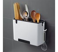 ZHCHAO - Estante de almacenamiento de cocina, multifuncional, cuchara, tenedor, cuchillo, palillo, escurridor, caja de almacenamiento, accesorios de cocina, organizador de cubiertos (Argento)