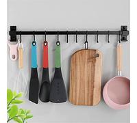 ZHCHAO - Estante de almacenamiento de cocina para colgar en la pared con gancho, toallero, maceta, estante de almacenamiento para cubiertos (7,8 x 30,4 cm)