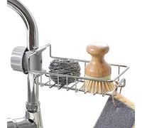 ZHCHAO - Estante de hierro para grifo de cocina, estante de almacenamiento de esponja, paño de cocina, estante de drenaje de trapo de piscina, estante seco (2 unidades de 22,5 x 11,17,5 cm)