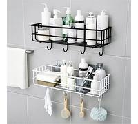 ZHCHAO - Estantería flotante para baño montada en la pared, cesta colgante de ducha, soporte para champú, accesorios de cocina, estante de almacenamiento de condimentos (D, 1 unidad de 27,5 x 10 x 5,5