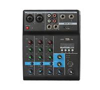 ZHCHAO F-4A Mezclador de audio inalámbrico profesional de 4 canales portátil Monitor de alimentación fantasma de entrada de consola de mezcla de sonido