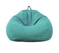 ZHCHAO Funda Grande para Bolsa de Frijoles, Funda para sofá de un Solo Asiento, Tumbona con Respaldo Alto, Bolsa de Frijoles, Juguetes de Peluche, Organizador de Ropa sin Relleno, 70X80cm(Blue,White)