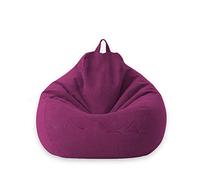 ZHCHAO Funda para sofá Nueva Funda para sofás Lazy BeanBag sin Relleno, Tumbona, Asiento, Puff, sofá, Tatami, Fundas para sillas(Purple,L)