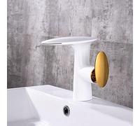 ZHCHAO - Grifo de cocina de latón cromado para agua caliente y fría, grifo mezclador para lavabo