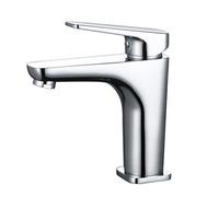 ZHCHAO - Grifo de lavabo alto cromado para lavabo de una sola manija, grifo mezclador para lavabo